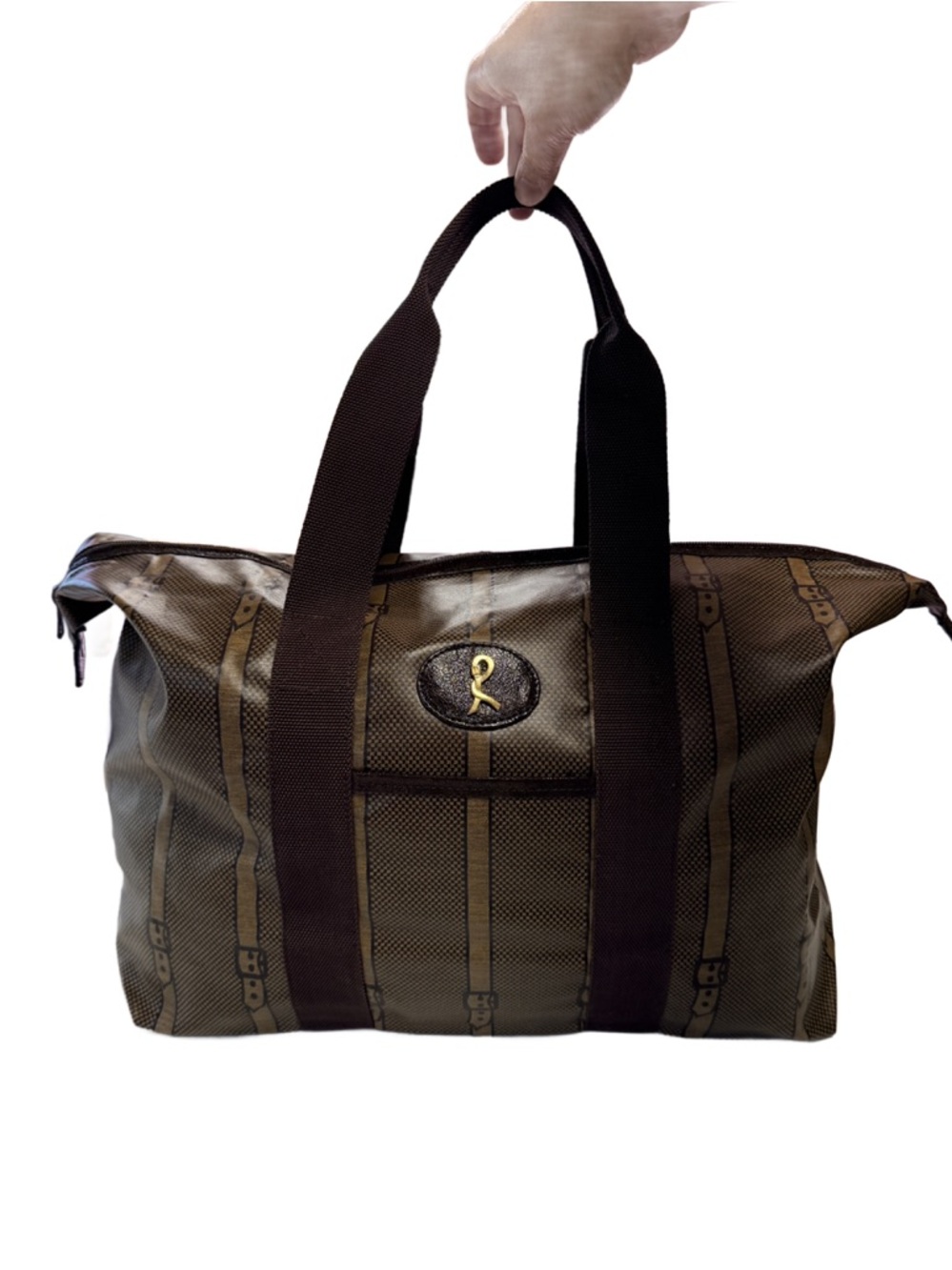 Roberta di Camerino Trompe D’Oiel Illusion Belt Weekender Duffel Bag